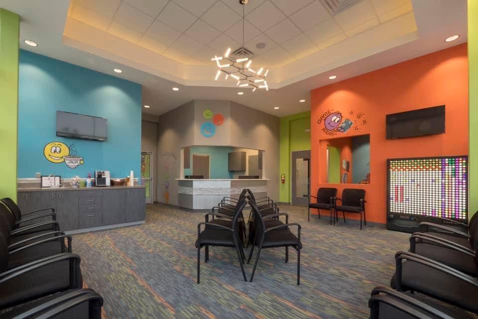 Reception Area Colorful interior of the pediatric dental office